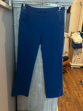 Jockey Women's scrub Pants in Royal Blue small petite